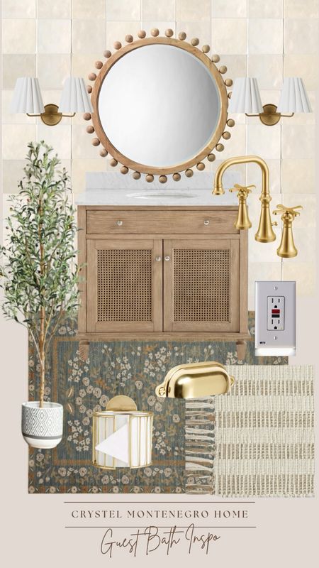 Neutral Guest Bathroom. Mood Board ideas. Home decor.

#LTKhome #LTKfamily #LTKstyletip