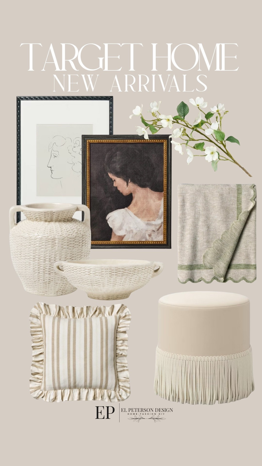 Target
Artwork
Ottoman 
Throw pillow
Blanket
Vase
Bowl
Stem 

#LTKHome