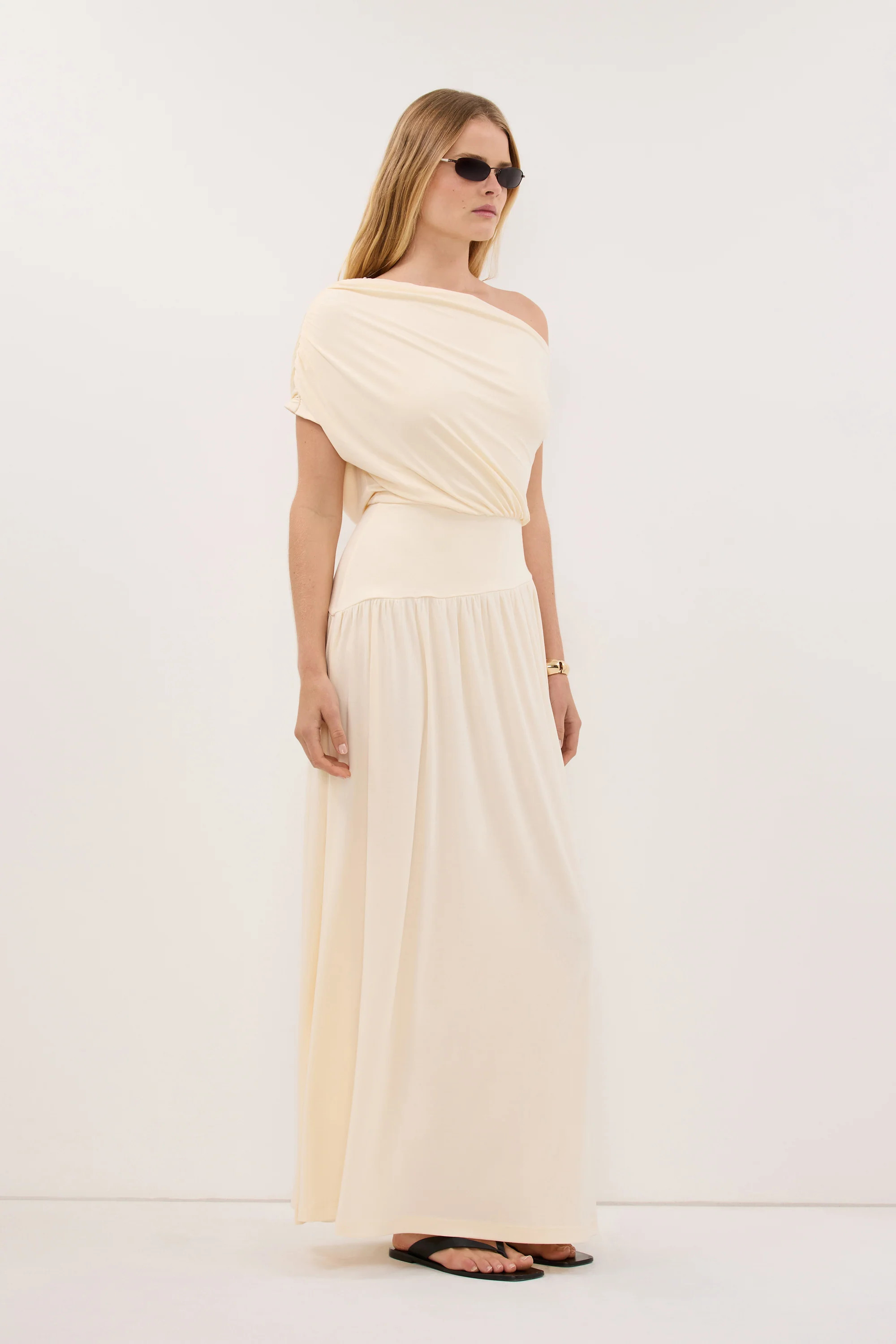 ELSIE BUTTER MODAL ASYM MAXI DRESS | DISSH