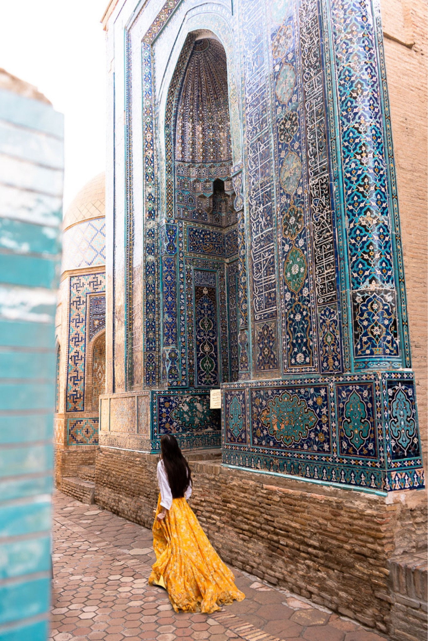 The dreamiest dress in an exceptionally beautiful place 💞

I’m 5’6” and wearing a size 0 with 3” heels. This formal gown is long and has a short train in the back. It would be stunning at a black tie wedding or prom!

To keep this gown modest enough for Uzbekistan, I layered with with a white linen button up. It’s an easy way to cover up while staying cool. The one I’m wearing is actually a men’s shirt for a casual, oversized fit.


prom dress inspo, Mac Duggal, Ieena, floral maxi dress, white linens shirt, travel style, yellow maxi dress, wedding guest dress ideas, black tie outfit, what to wear in Asia

#LTKAsia #LTKtravel #LTKstyletip