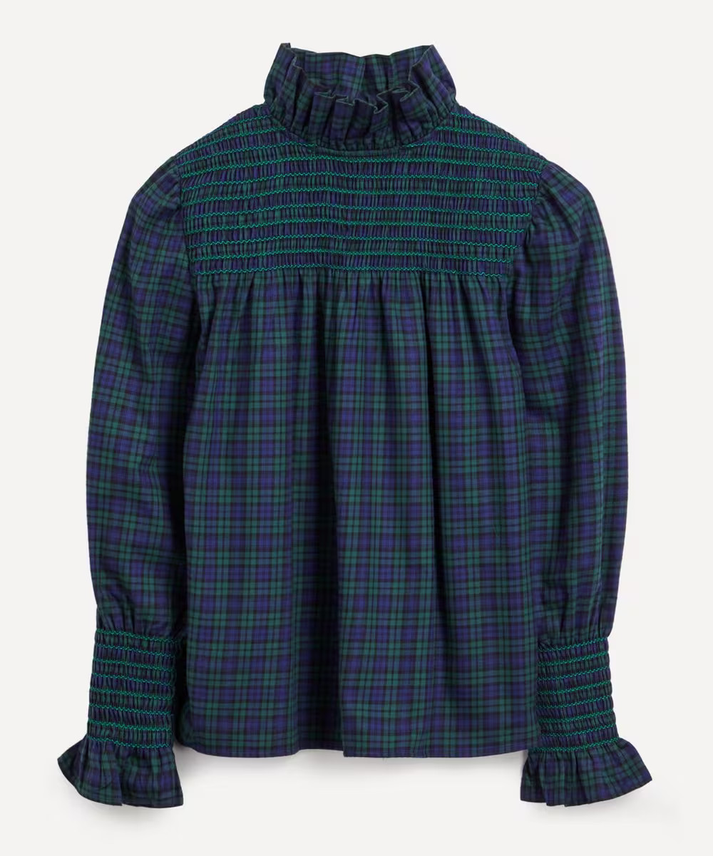 Lilia Navy Check Shirt | Liberty London (UK)