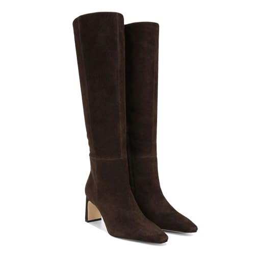 ZJGZF Knee High Boots for Women Square Toe Chunky Block Heeled Side Zipper Tall Boots Wide Calf Dress Long Boots | Amazon (US)
