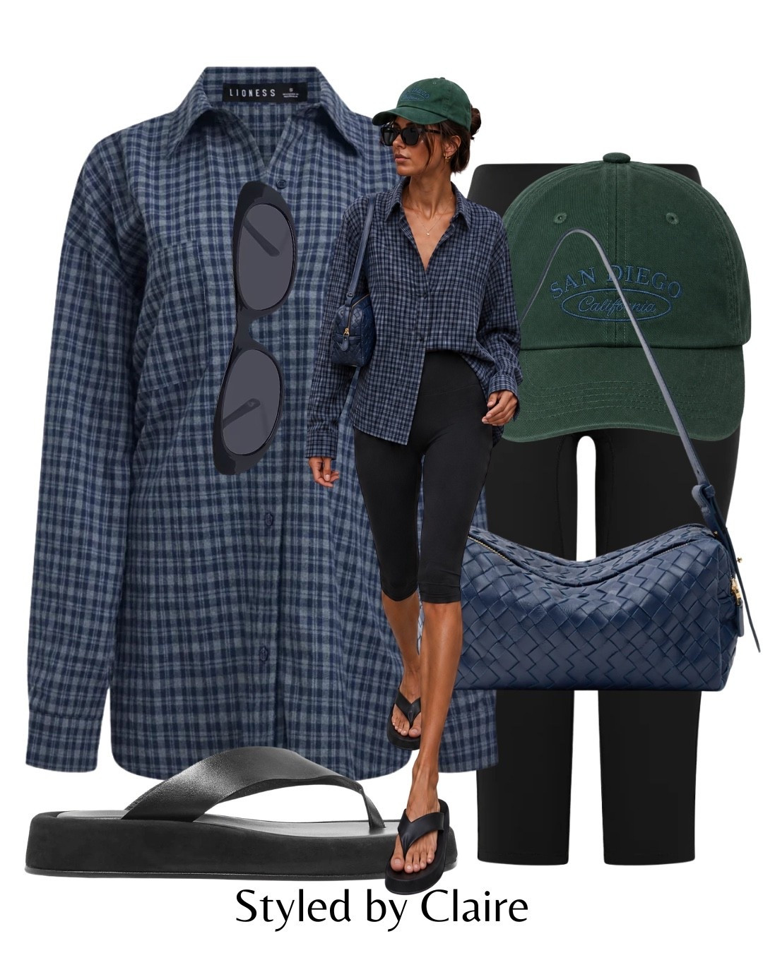 NAVY CHECK SHIRT🖤
Tags: capri leggings black flat thing sandals green cap pull bear Elleme woven bag navy sunglasses cool girl inspo outfit ideas chic women’s style capsule wardrobe elevated basics autumn transition style women’s

#LTKstyletip #LTKautumn #LTKshoes