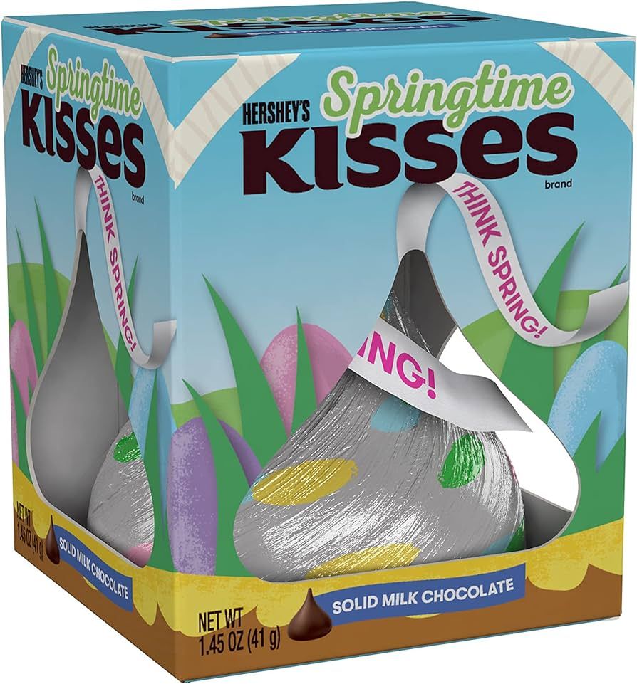 HERSHEY'S KISSES Springtime Solid Milk Chocolate Treat, Easter Candy, 1.45 oz Gift Boxes (12 Coun... | Amazon (US)