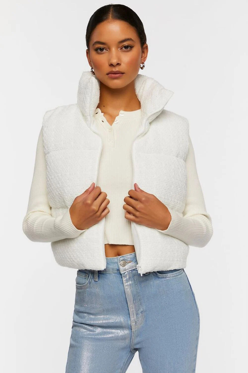 Tweed Quilted Vest | Forever 21 (US)