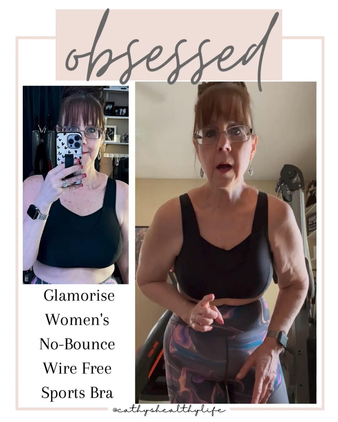 I love this Glamorise Women's No-Bounce Wire Free Sports Bra! 

Hook and eye closure and machine washable. I love the breathable mesh camisole that keeps the girls contained!
The back stays in place with hook-and-eye closure with 3 columns & 3 rows.

54 size options
I usually wear a 34DD. I am in a 34F in this bra. The 5 I own! 😂


#LTKunder50 #LTKfit #LTKcurves