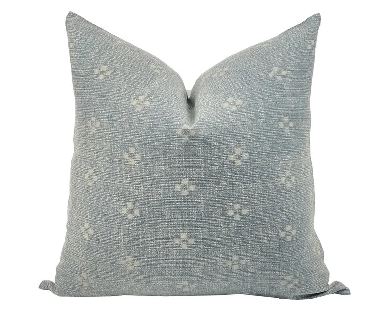 BROOK  Stonewashed Light Blue Pillow Cover Hmong Batik | Etsy | Etsy (US)
