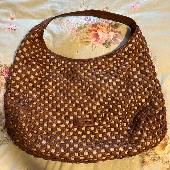 Marta Ponti Woven Genuine Leather Hobo Bag | Poshmark