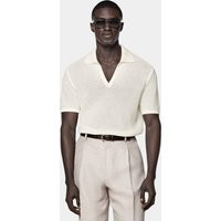 Suitsupply Off-white Crochet Buttonless Polo | Suitsupply (US)