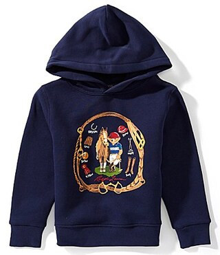 Polo Ralph Lauren Little Boys Bear Pony Hoodie - 2T | Dillard's