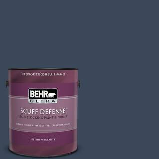 BEHR ULTRA 1 gal. #M500-7 Very Navy Extra Durable Eggshell Enamel Interior Paint & Primer 275301 ... | The Home Depot