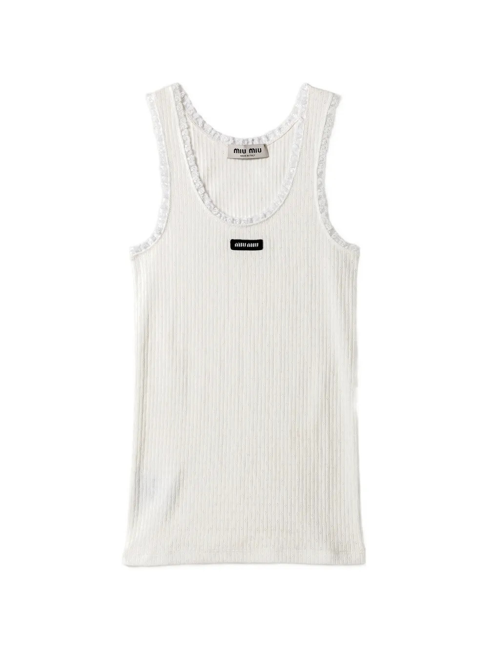 Miu Miu Cotton top - White | Farfetch Global