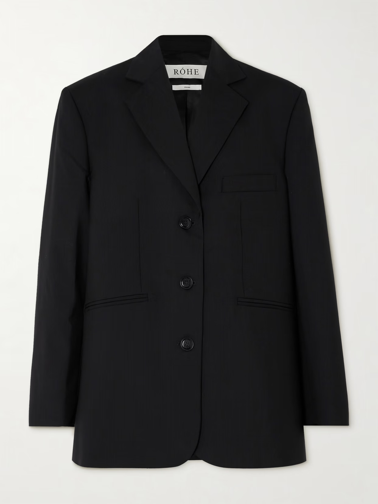 RÓHE - Oversized Wool Blazer - Black | NET-A-PORTER (US)