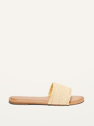 Raffia Slide Sandals for Women | Old Navy (US)