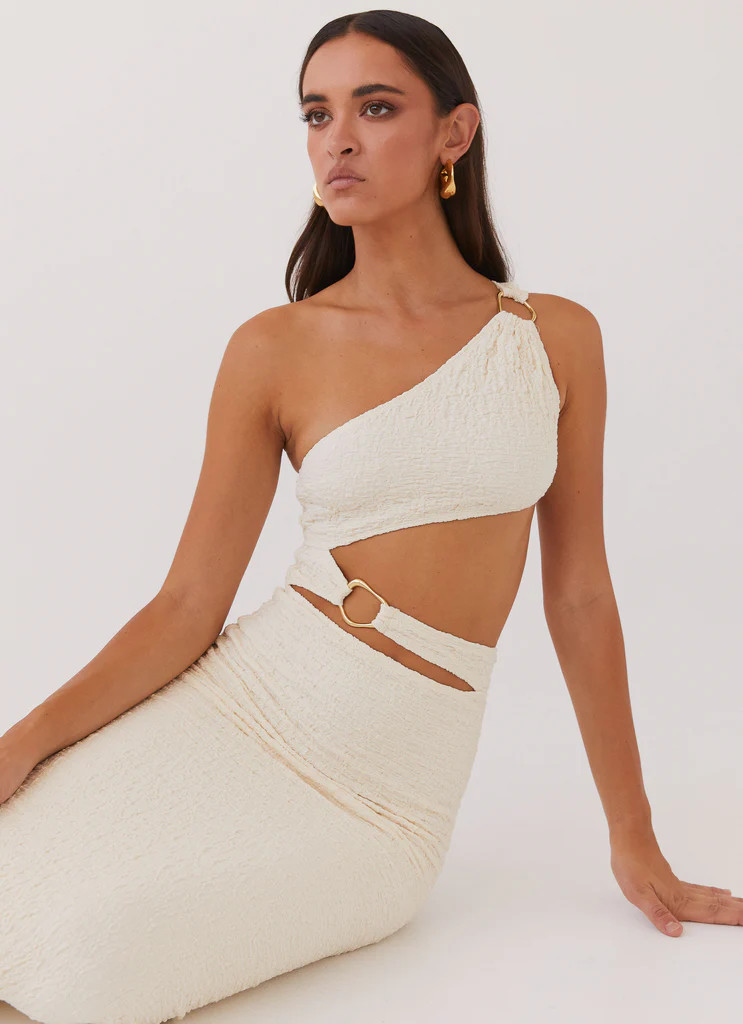 Peppermayo Exclusive -  North Haven Maxi Dress - Ivory Wave | Peppermayo (Global)
