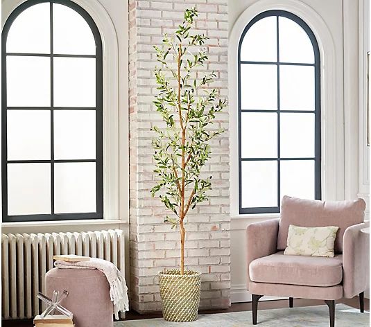 82" Olive Artificial Tree by Nearly Natural - QVC.com | QVC