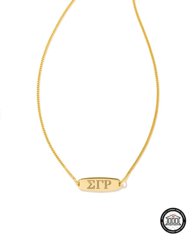 Sigma Gamma Rho Pendant Necklace in 18k Gold Vermeil | Kendra Scott
