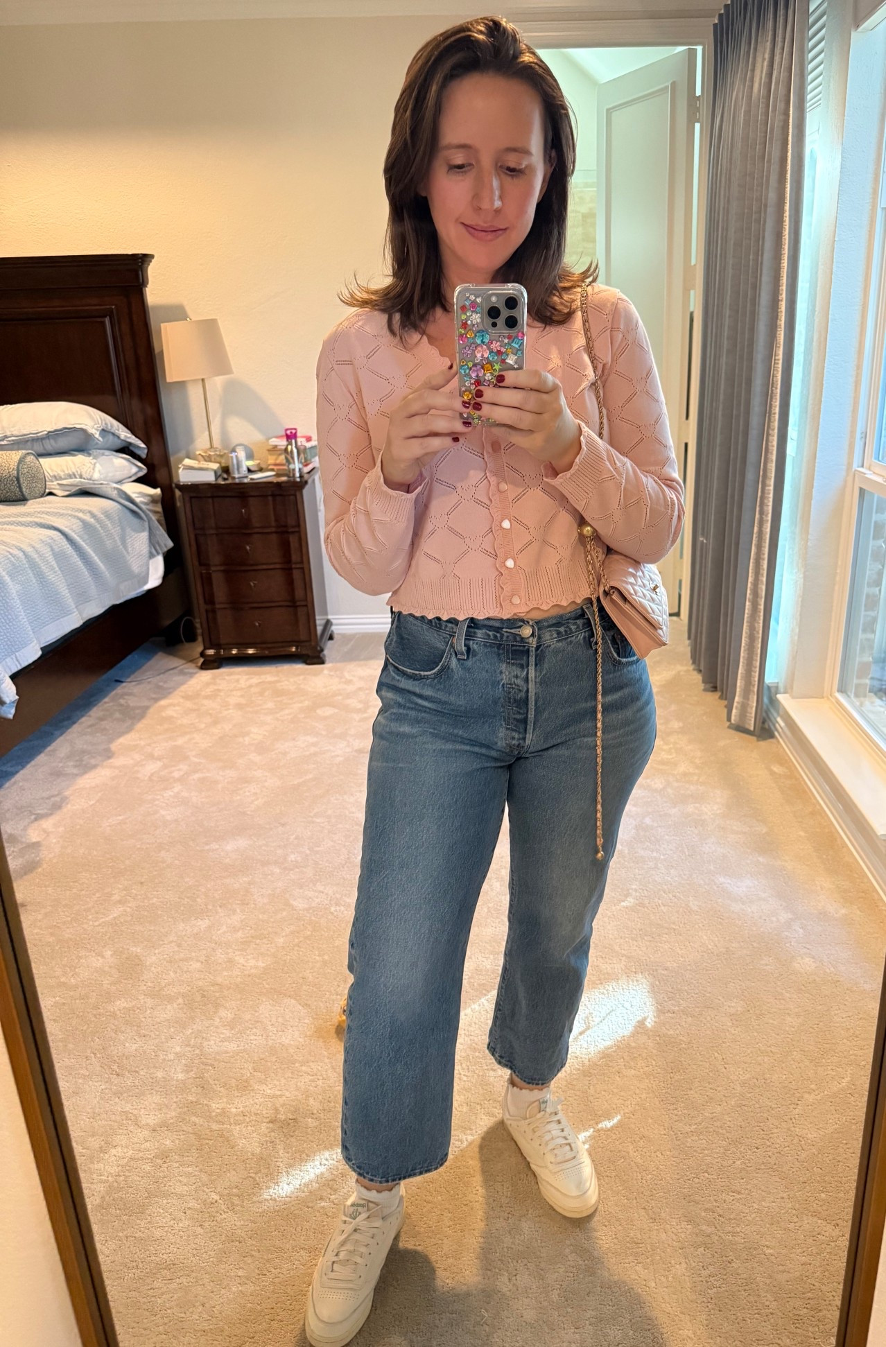 Casual outfit I wore to Friendsgiving. Top runs small! 

#LTKMidsize #LTKootd #LTKmomlife