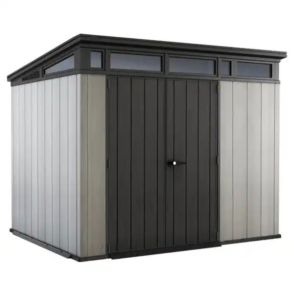 Keter Artisan 9x7 Foot Large Outdoor Shed with Floor with Modern Design, Grey - 374 | Bed Bath & Beyond