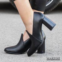 Women's Pumps ~ Black High Heels Pointy Toe Chunky Genuine Leather Elegant Stylish Shoes | Etsy (US)