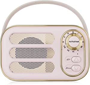 Aresrora Vintage Bluetooth Speaker， Retro Pink Decor, Small Wireless Bluetooth Speaker, Cute Ol... | Amazon (US)