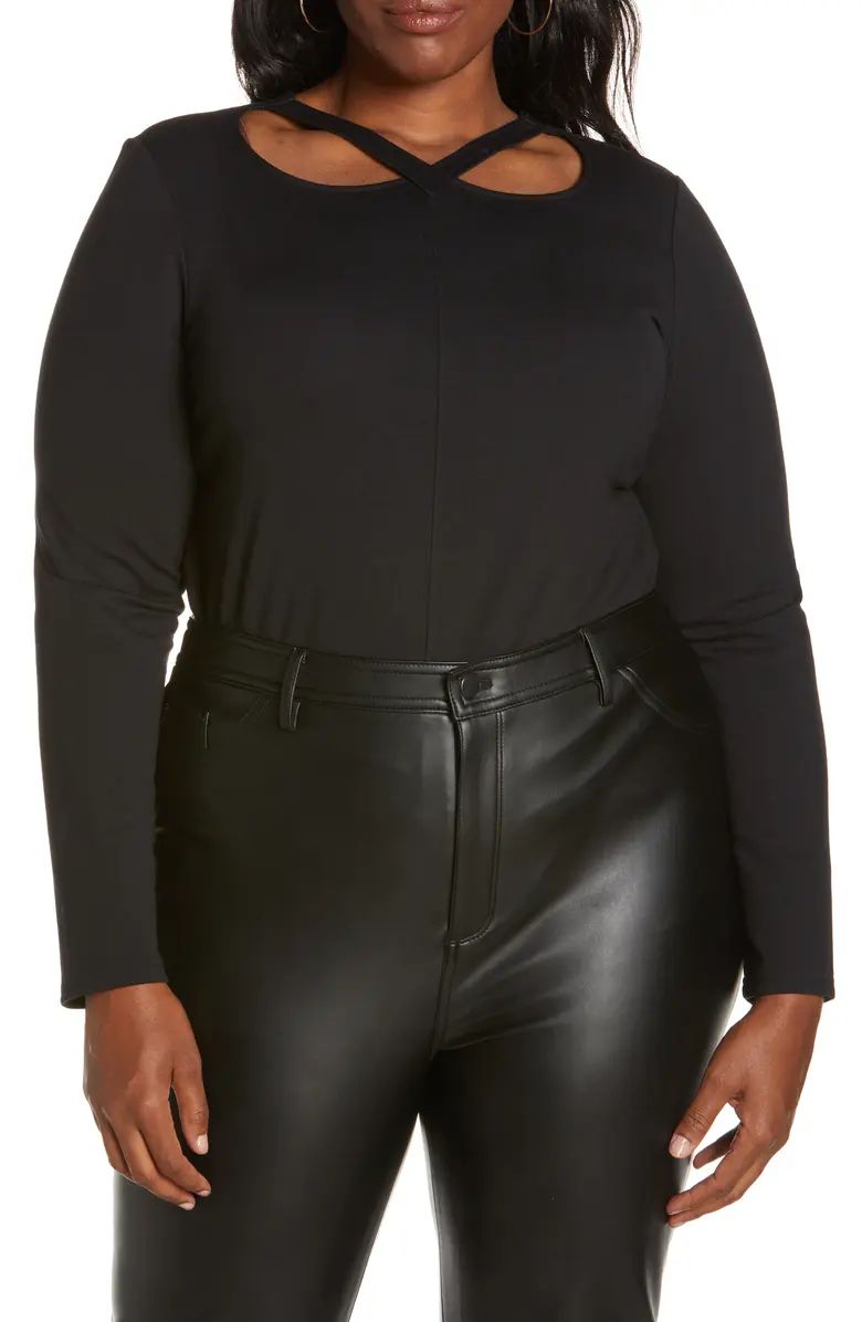 Cutout Neck Long Sleeve Top | Nordstrom