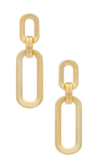 Oval Drop Earring in Gold | Revolve Clothing (Global)