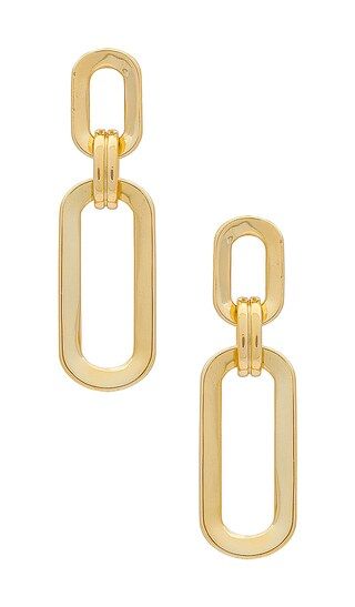 Oval Drop Earring in Gold | Revolve Clothing (Global)