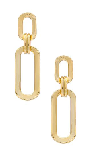 Oval Drop Earring in Gold | Revolve Clothing (Global)