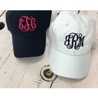 Monogrammed cap, monogrammed hat, monogrammed baseball cap, hat, cap, personalized cap | Etsy (US)