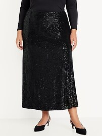 High-Waisted Sequin Maxi Skirt | Old Navy (US)