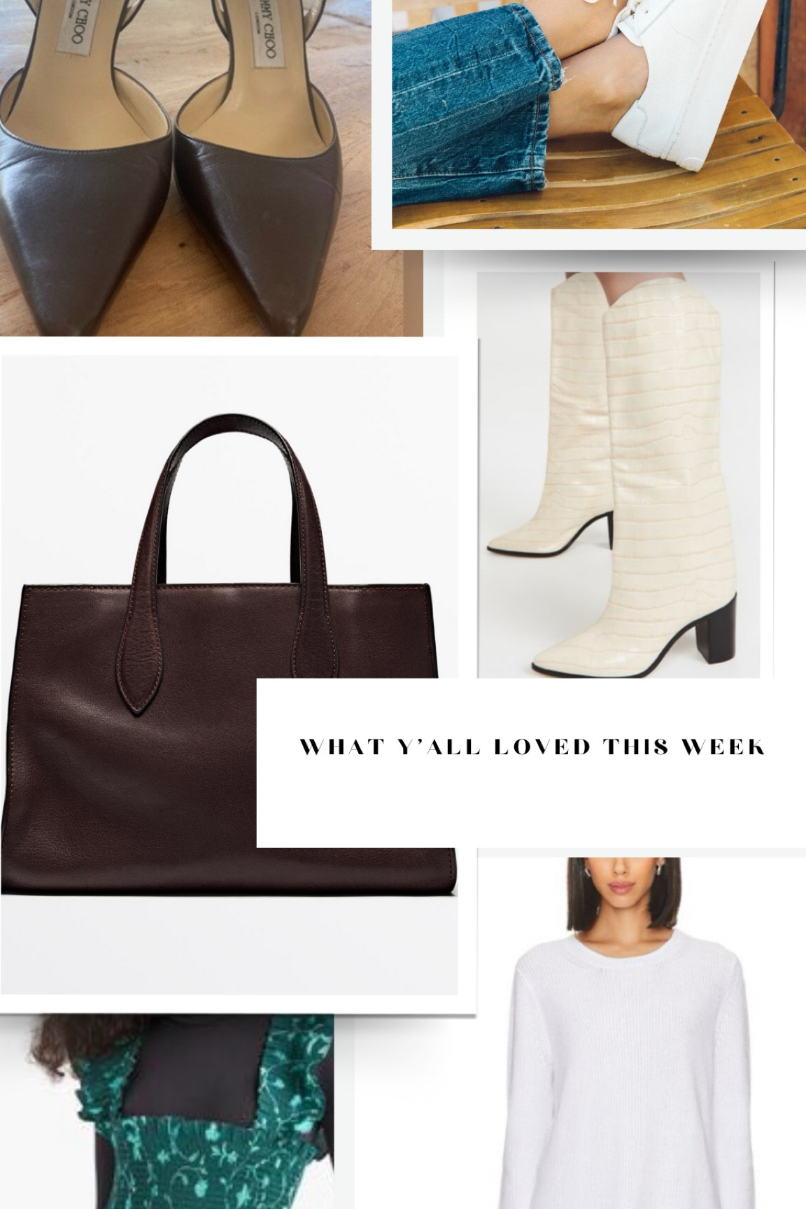 Weekly favorites, burgundy bag, white boots, white sweater, brown slingback heels, nap dress, hill house 

#LTKSaleAlert #LTKStyleTip #LTKFindsUnder100