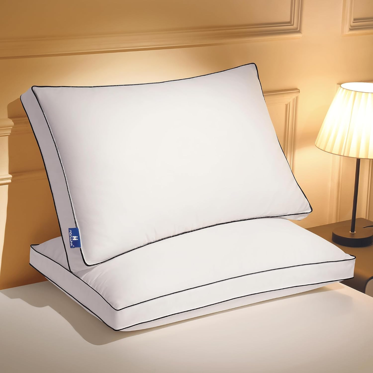 Feather Down Pillows King Size Set of 2 with Gusset, Luxury Hotel Collection Bed Pillow 2 Pack, D... | Amazon (US)