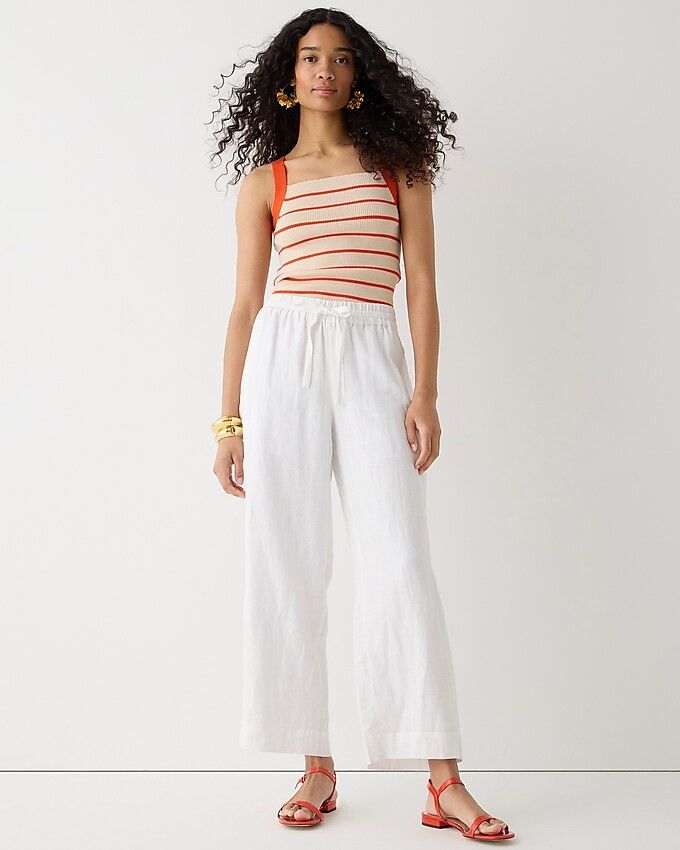 Wide-leg seaside pant in linen | J.Crew US