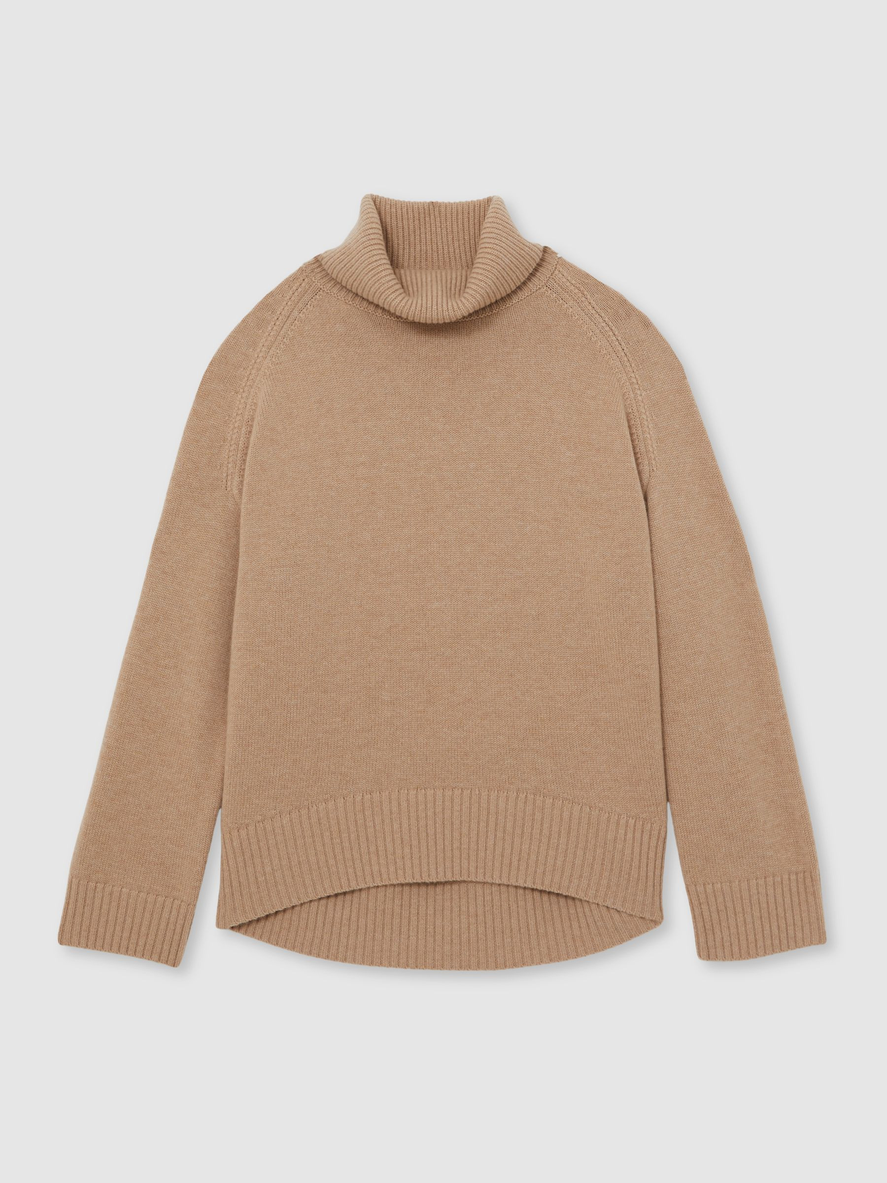Reiss Wool-Cashmere Roll-Neck Jumper in Camel | REISS | Reiss US