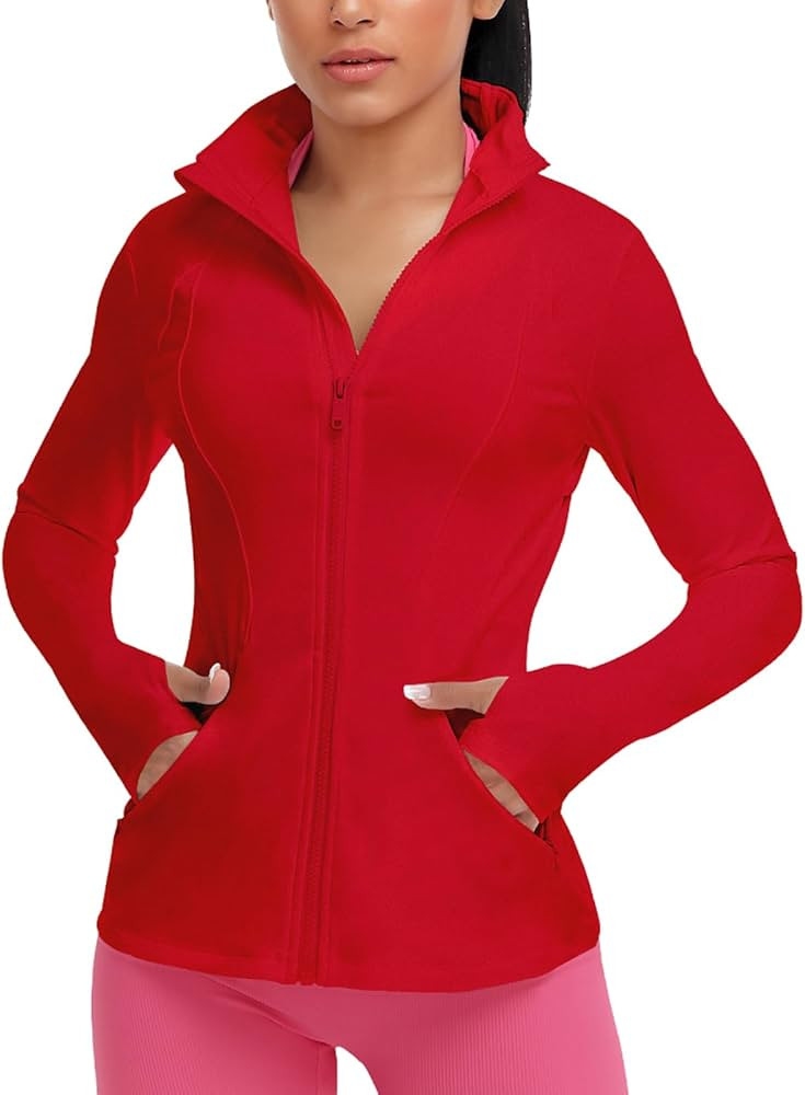 VUTRU Women's Workout Yoga Jacket Full Zip Running Track Jacket | Amazon (US)