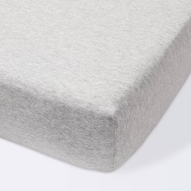 Fitted Jersey Crib Sheet Knit Heather Gray - Cloud Island™ Gray | Target