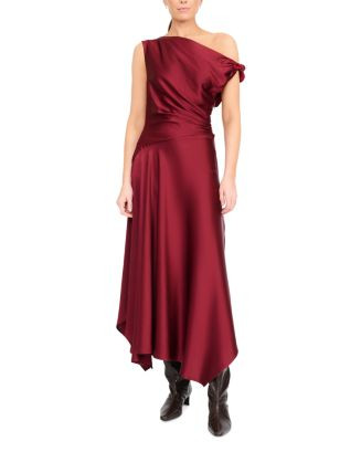 Portia Stretch Silk Off-the-Shoulder Dress | Bloomingdale's (US)