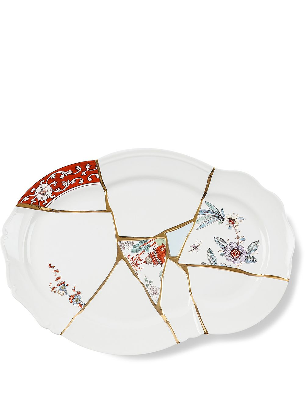 Seletti Kintsugi porcelain tray (29cm) - White | Farfetch Global