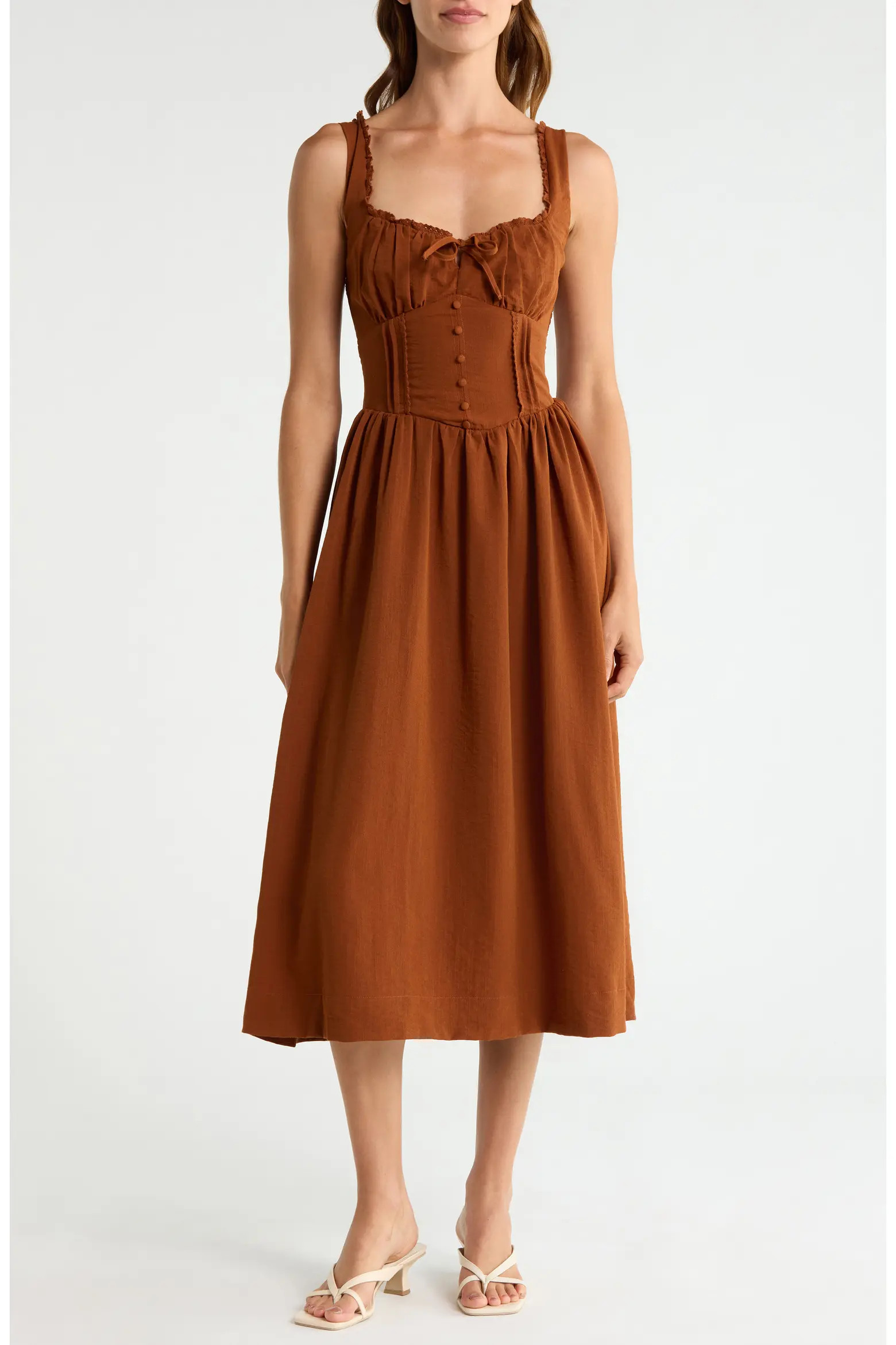 ASTR the Label Sahana Corset Midi Dress (Women) | Nordstrom | Nordstrom