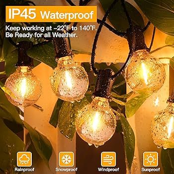 Ollny 150FT Outdoor String Lights, Waterproof Connectable Shatterproof Outside Light with 75 Edis... | Amazon (US)