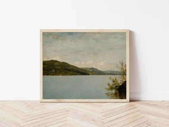 29. Lake George Painting, Vintage Bluff, Hill, Printable | Etsy (US)