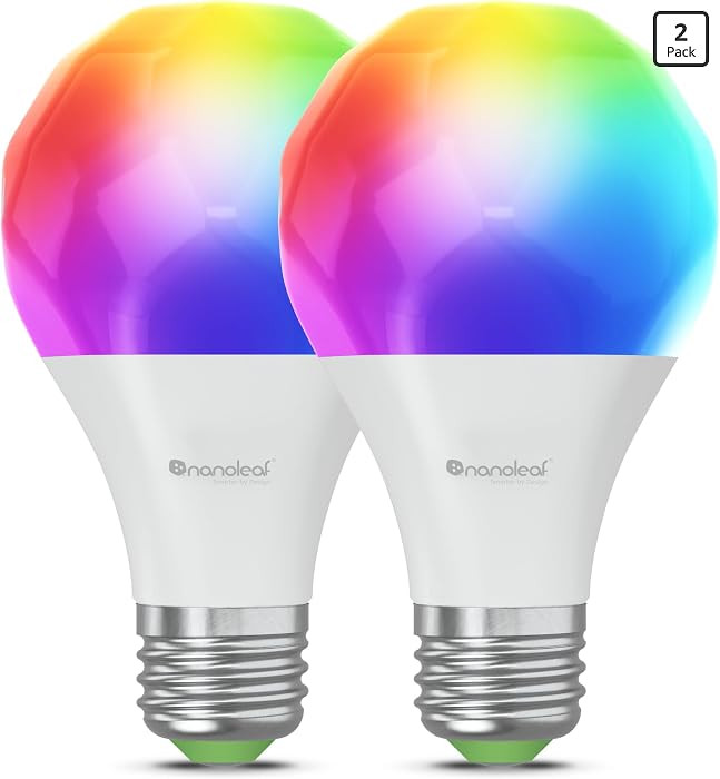 Nanoleaf Essentials Smart Light Bulbs, Matter LED Bulbs A19 E26 60W 2PK | Amazon (US)