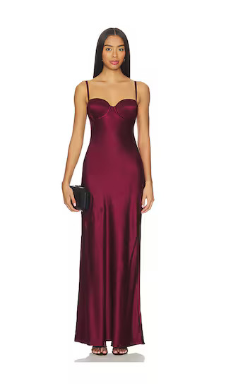 Favorite Sayla Bias Cut Maxi Dress in Dark Port

              
    
        
        
          ... | Revolve Clothing (Global)