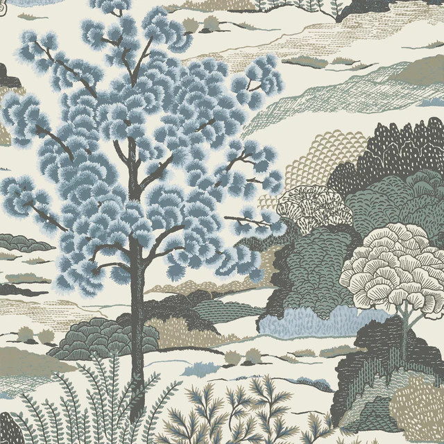 Thibaut Daintree Aqua Wallpaper | DecoratorsBest