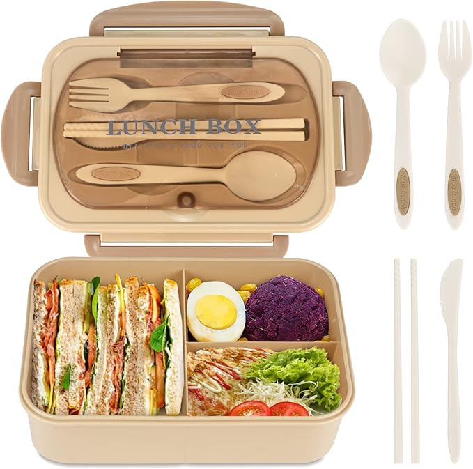 NatraProw Bento Box for Adult, 1200 ML Lunch Containers, LeakProof Lunch Box with Utensils, BPA F... | Amazon (US)