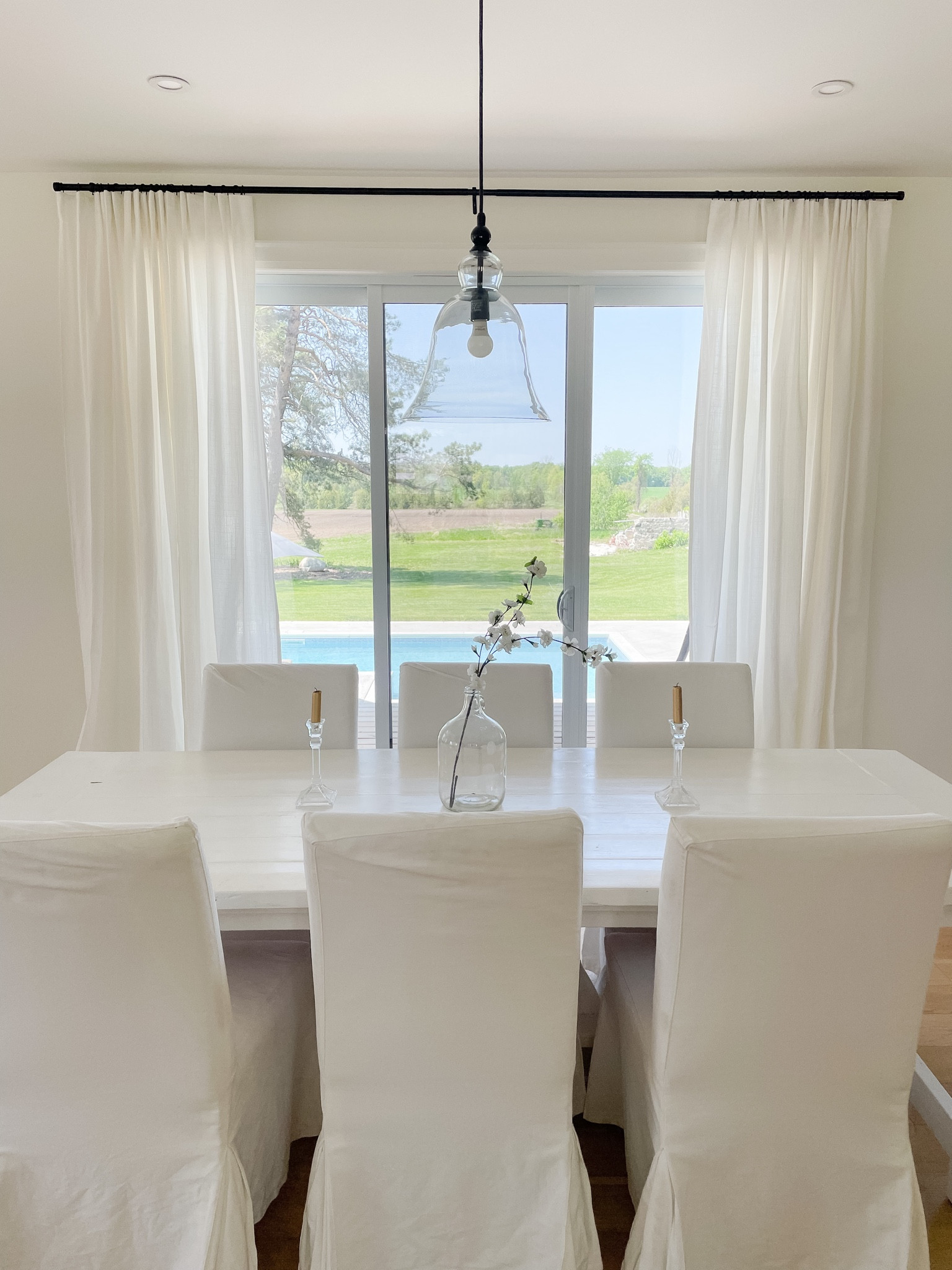FARMHOUSE DINING 
.
Adding curtains can change everything 🤍

#LTKFind #LTKstyletip #LTKhome