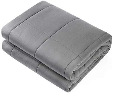 Adult Weighted Blanket Queen Size（15lbs 60"x80"） Heavy Blanket with Premium Glass Beads, (Dark Grey) | Amazon (US)