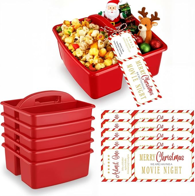 Yungyan 12 Pcs Christmas Movie Night Supplies Movie Night Plastic Snack Box with Admit Tickets Th... | Amazon (US)