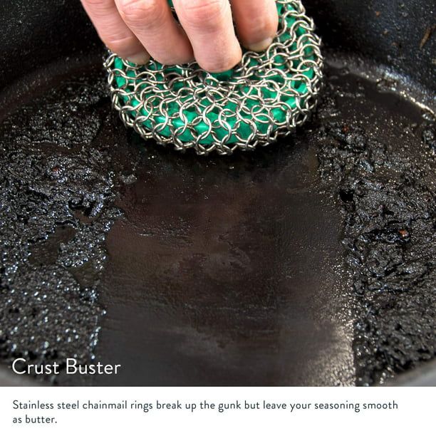 Greater Goods Cast Iron Chainmail Scrubber for Your Cast Iron Skillet, Wok, or Pan, Dishwasher Sa... | Walmart (US)
